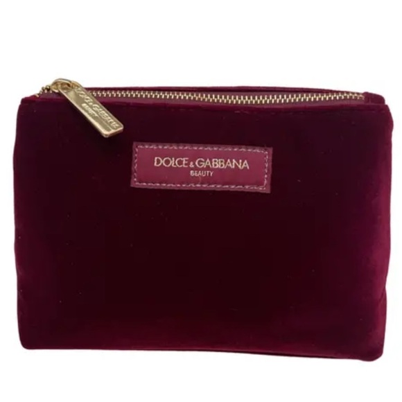 Dolce & Gabbana Red Cosmetic Bag Velvet Elegance - Picture 1 of 6